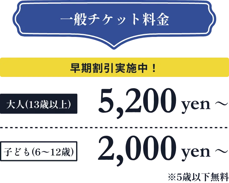 一般チケット料金