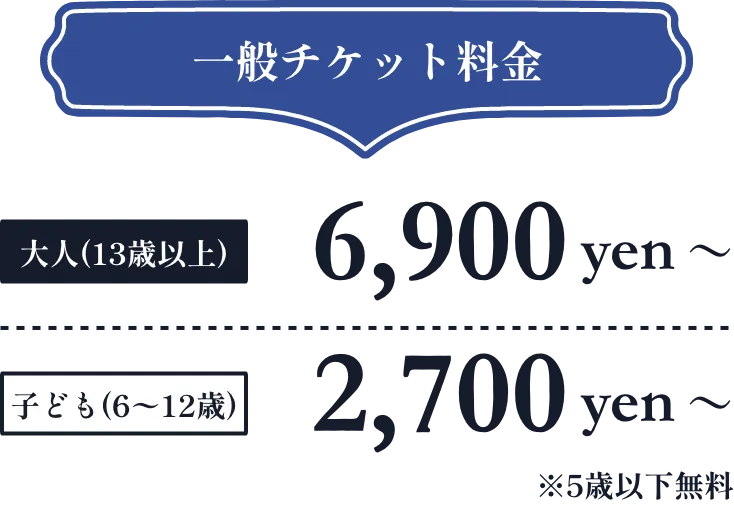 一般チケット料金