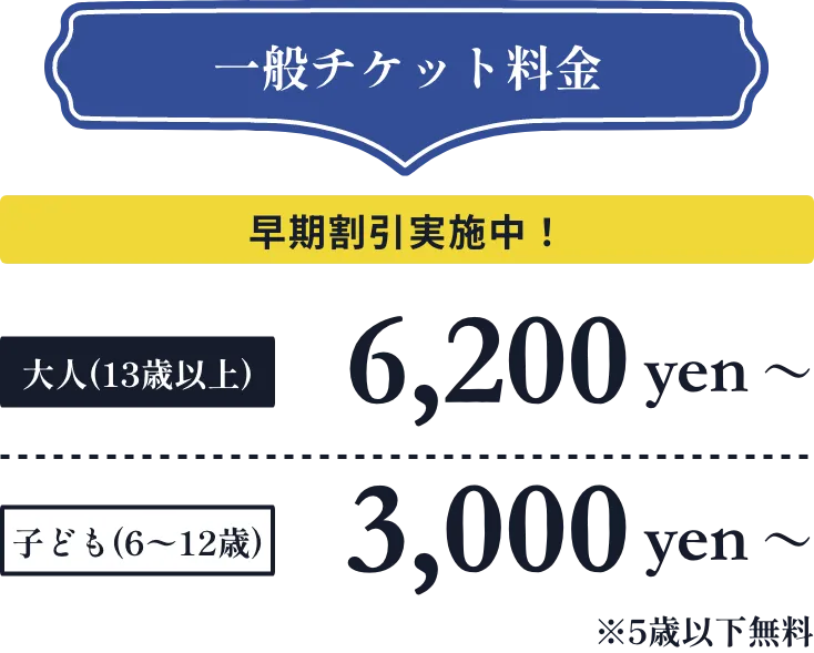 一般チケット料金